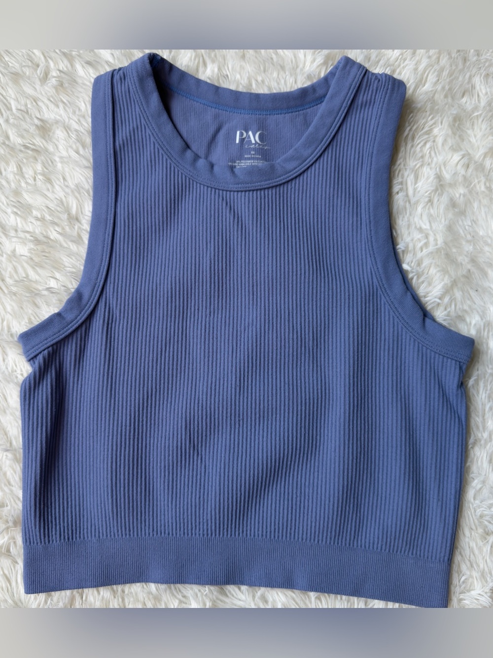 Pacsun Dusty Blue Ribbed Crop Tank